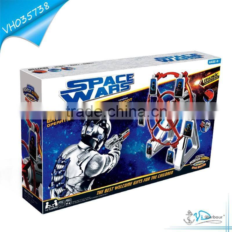 Music EVA Ball Shooting Game Toy Gun Target Windwill