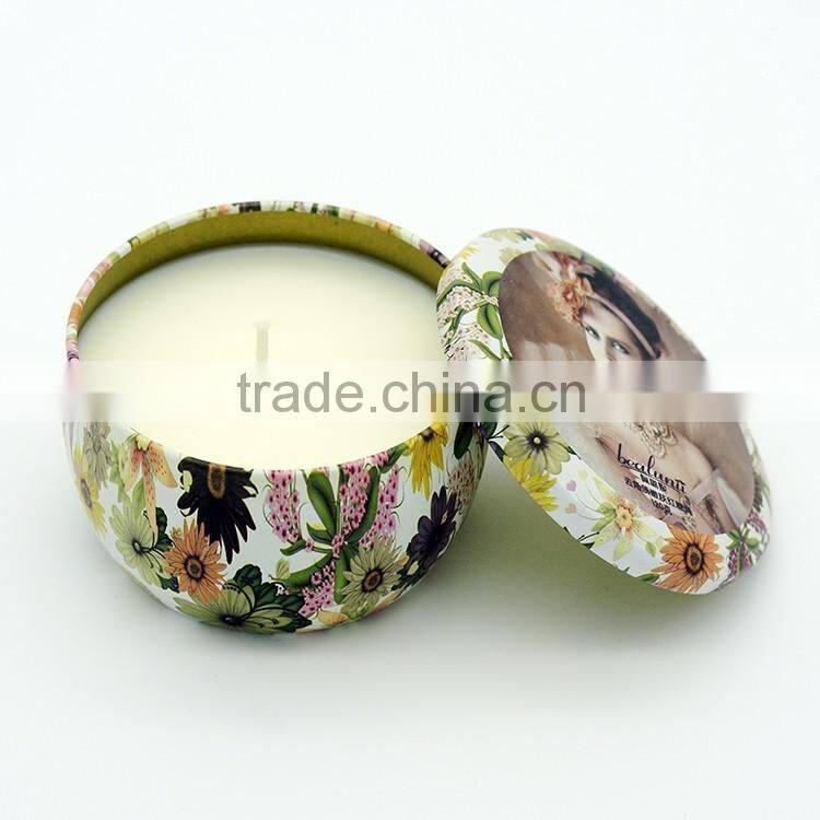 12OZ scented candle tin in containers with three wick