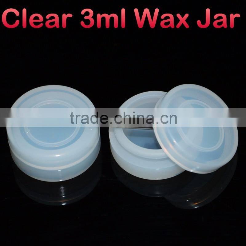 Food grade clear silicon oil jars 3ml silicone bho container non-stick silicone essential oil container