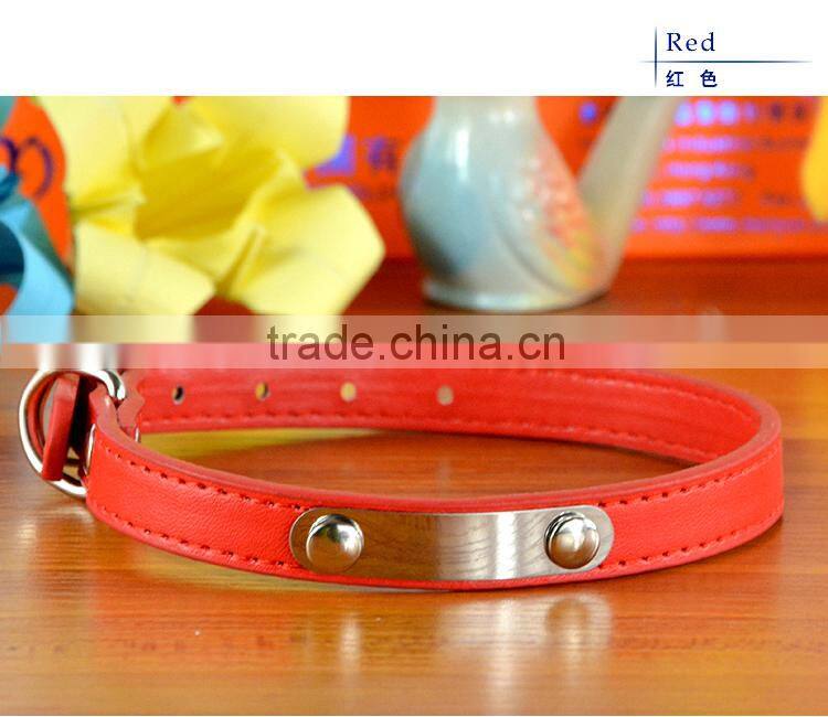 Personalized Pet Dog Collars with Name Plate