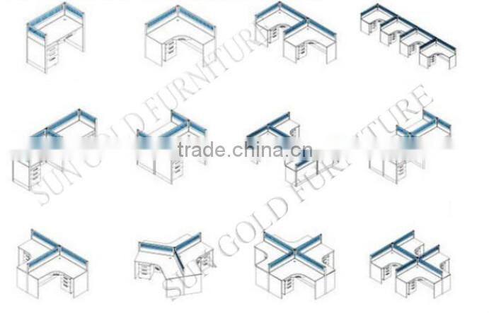 modern wooden design office Low removable partition wall(SZ-WST707)