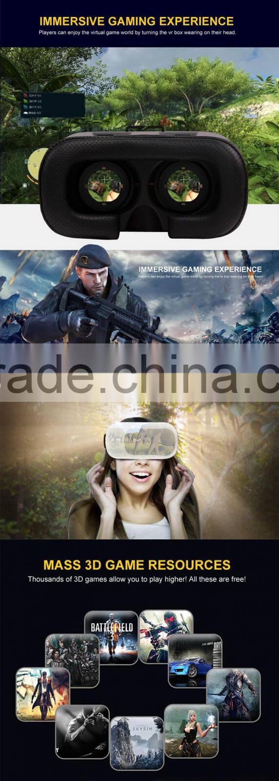 Gaoxin factory new design VR-007A virtual reality box without remote control