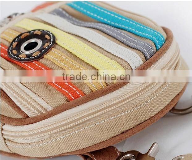2016 china supplier cute mini satchel canvas waist bag waterproof waist bag portable shoulder waist bag