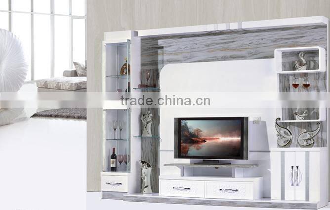 2015tv lcd wooden cabinet designs with drawer living room furniture