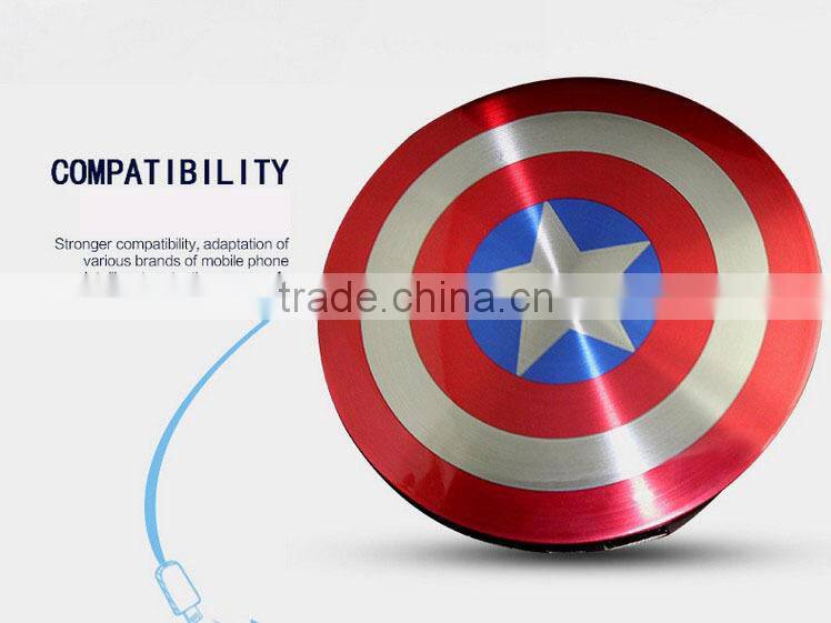 The Shield of Captain America Ultra Thin Li-polymer Battery Power Bank Factory supply captain america power bank