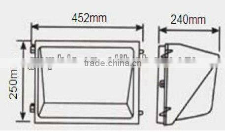 452mm width 80W LED wall pack light for outdoor