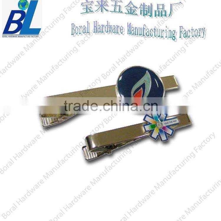 Gold plated metal batman tie clip in bronze