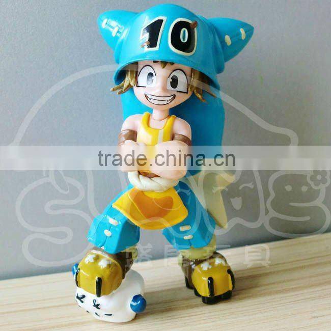 Plastic Blue Colored Figure Decoration Toys,Blue Figure Figurine