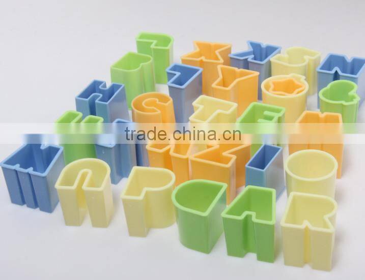 Colorful plastic cookie cutters
