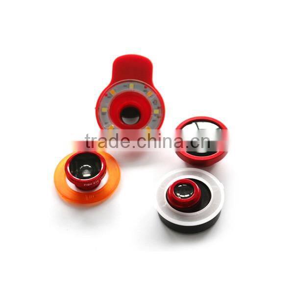 Mobile Phone Led Selfie Flash Light fisheye lens selfie ring light