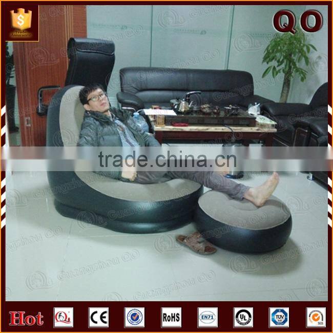High quality luxury durable inflatable sofa chair with footrest