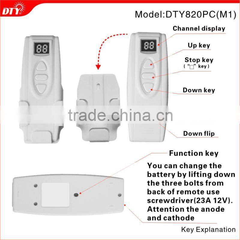 Multi-channel wireless remote control for Tubular motor