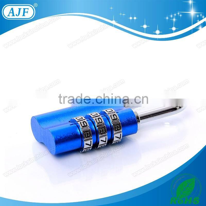 AJF 2015 New Arrival High quality 3 Dials aluminium material high class lock, combination padlock
