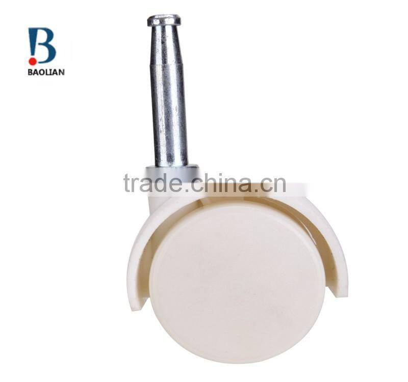 ISO certificasted china 2' white directional double swivel metal pin caster wheels for cleaner