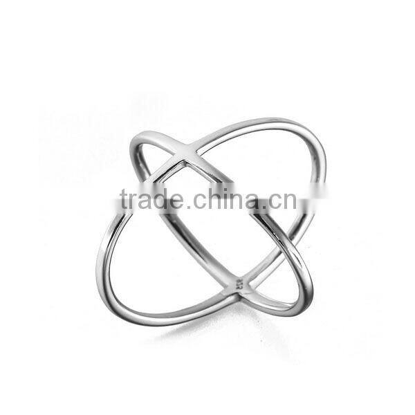 Top selling double X 925 sterling silver gilded ring