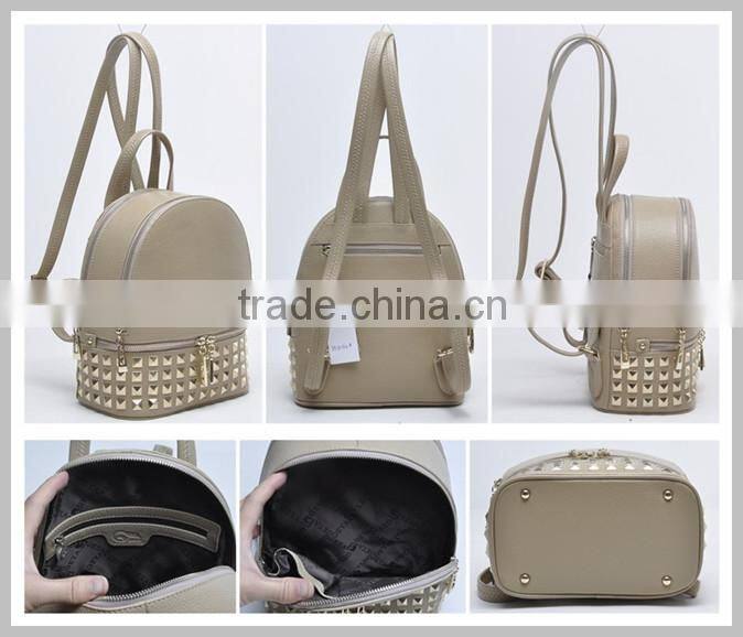 2016 fashion genuine leather backpack for ladies