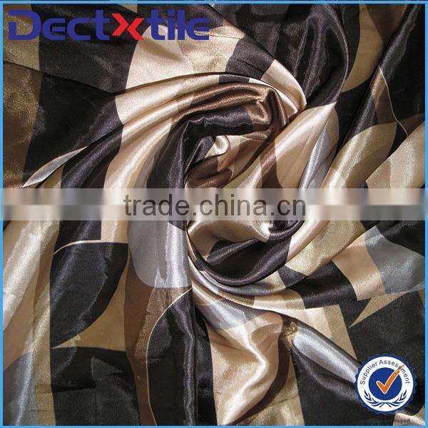 Polyester floral printed satin fabrics