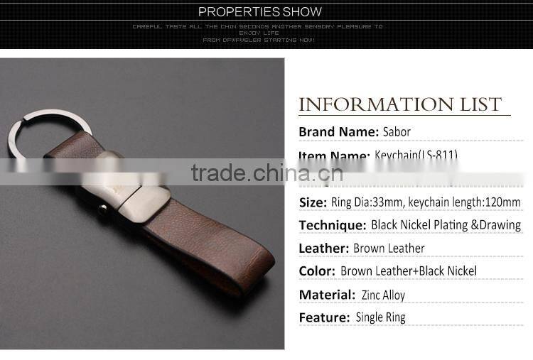 Detachable Top Quality Blank Leather Key Chain