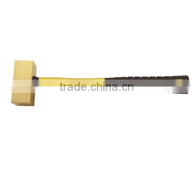 Non sparking tools brass hammer square head double face
