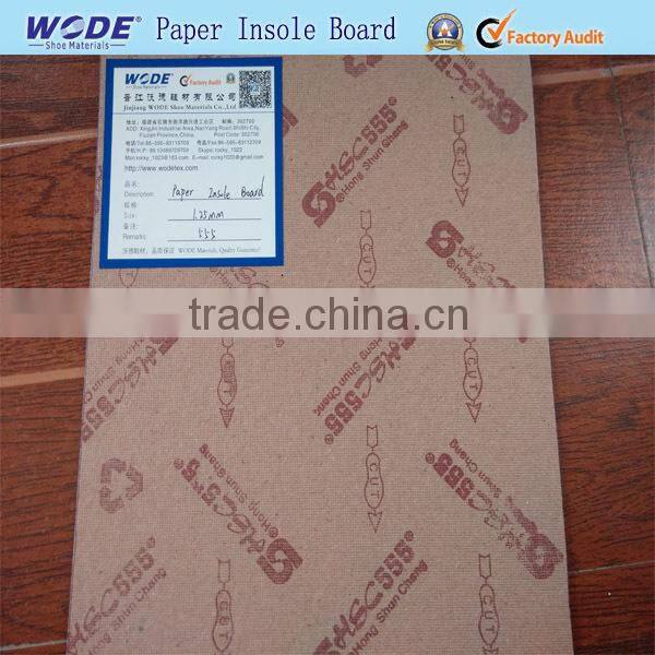 Eco-friendly paperboard for insole for shoe