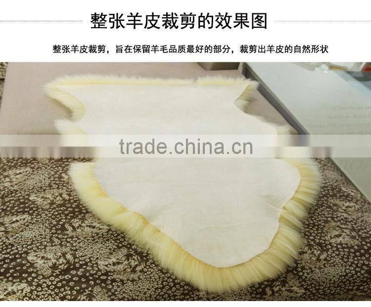 4P Australian quarto long wool sheepskin carpet, lambskin rug lamb fur carpet many colors