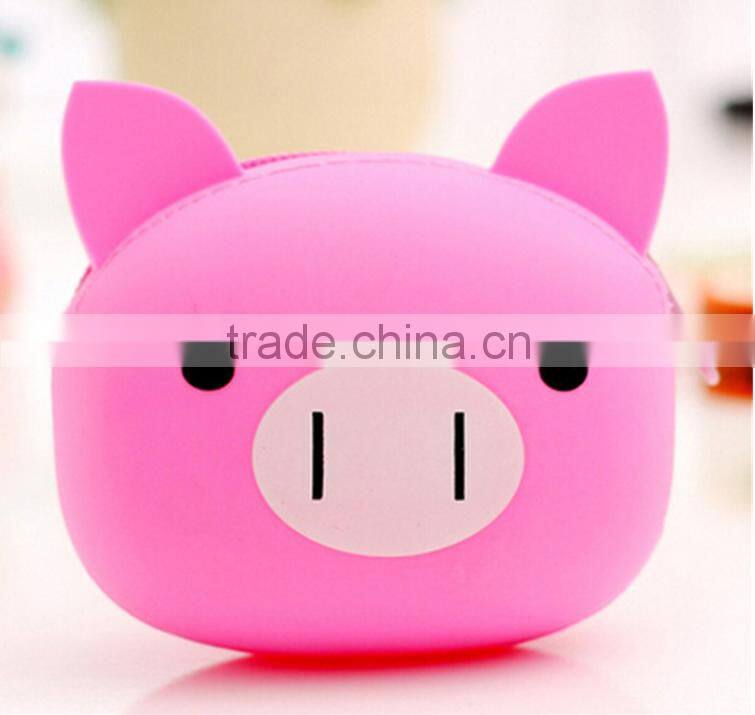 Cheapest novelty bear shaped custom silicone jelly coin purse,ladies wallet and purse