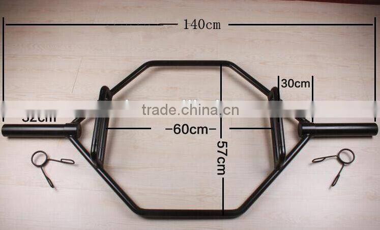 olympic crossfit black painting weightlifting hex trap bar