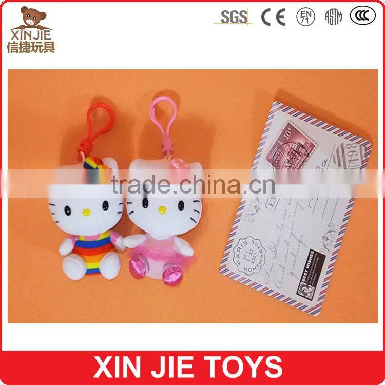 best selling plush hello kitty keychain custom good quality soft animal keychain toy