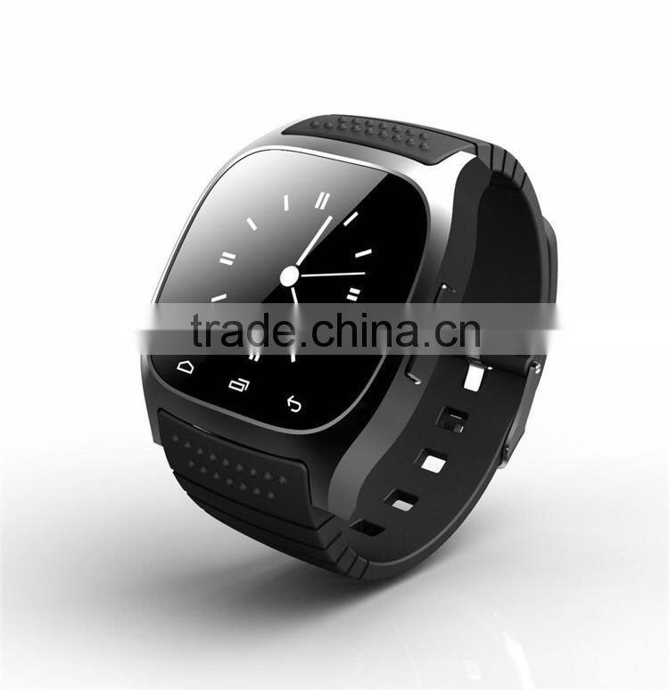 Sport Wristwatch Bluetooth Smart watch M26 with Dial SMS Remind Pedometer for Android Smartphones