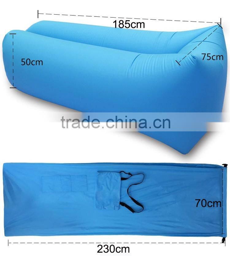 2016 New Colorful Outdoor Sleeping Air Bag lazy bag fast Inflatable Air Bed Hangout Sofa