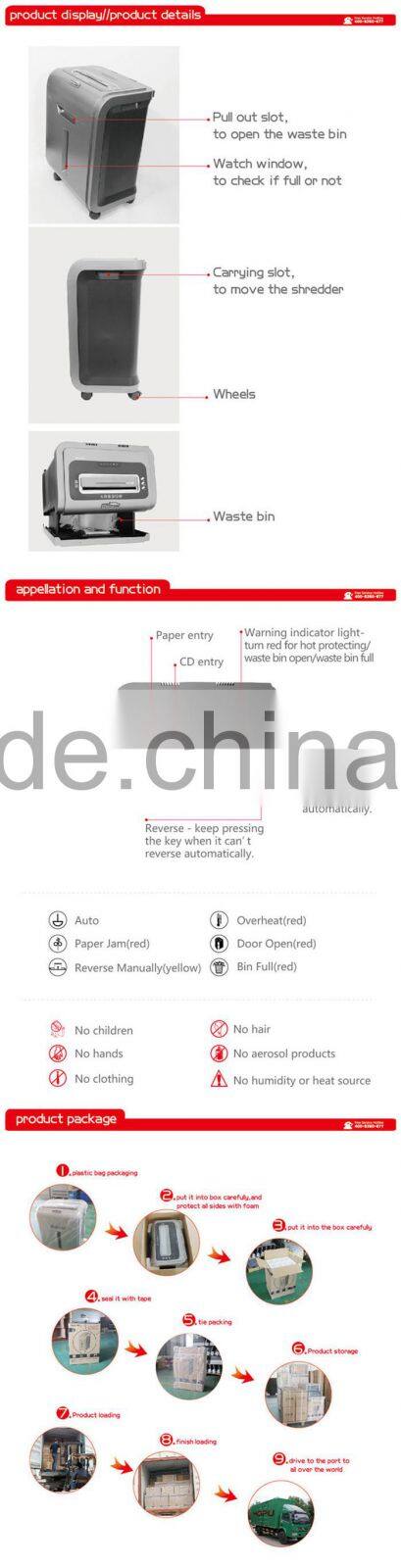 electric plastic shredding machine office movable low price