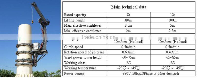 12ton wind power maintenance crane