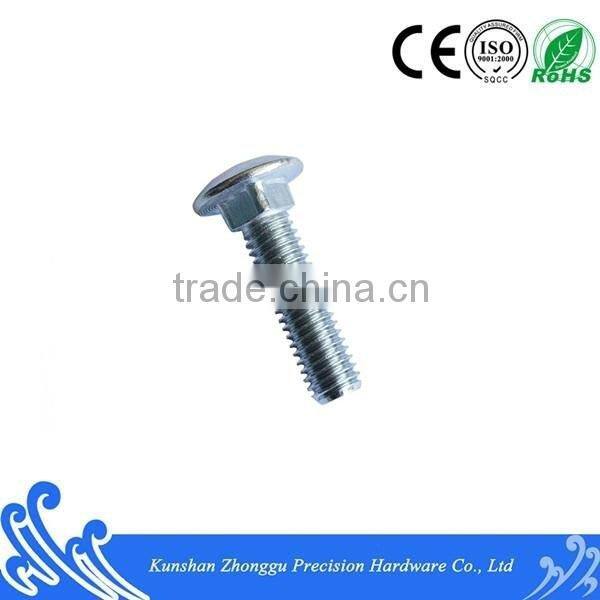 Big Round Head Party Strength Bolt DIN603 Carbon Steel Blue White Zinc M8*25