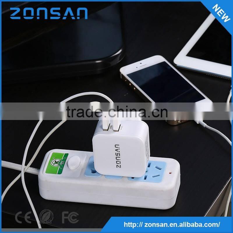 import mobile phone accessories flat dual port usb wall charger 2.4a, wall mount usb charger