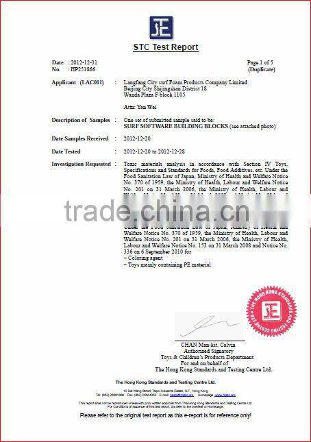 eva foam oem building block toys