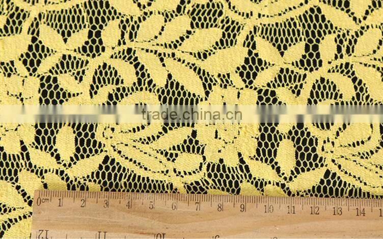 Supply elastic cotton dress fabric warp knitting lace fabrics