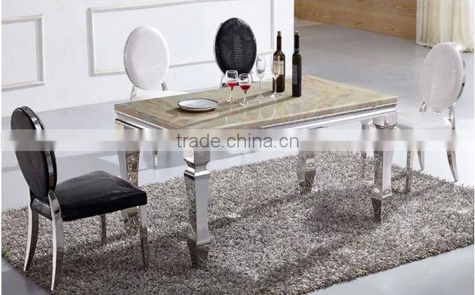 Z2036 hot selling s shape dining chair modern leather steel dining chairs