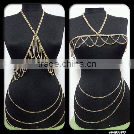 2015 Fashione Gold Multi Belly Body Chain, Sexy Body Chain Jewelry,Beach Bikini Body Jewelry