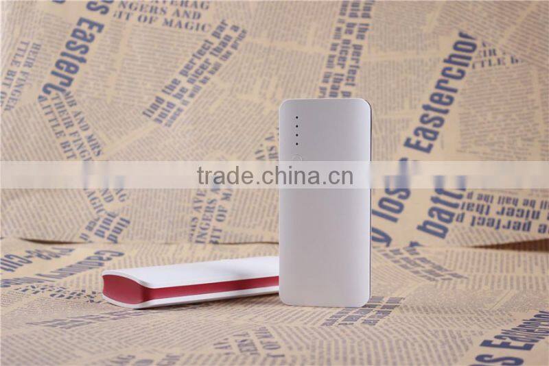 fashionalbe 5V/1A 5V/2.1A dual output power bank for hp