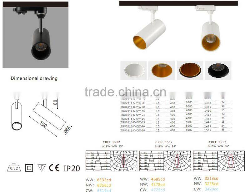 slim housing modern 15w cob ray spot