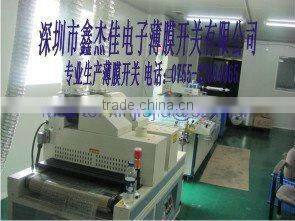 Round button in microwave oven keyboard membrane switch