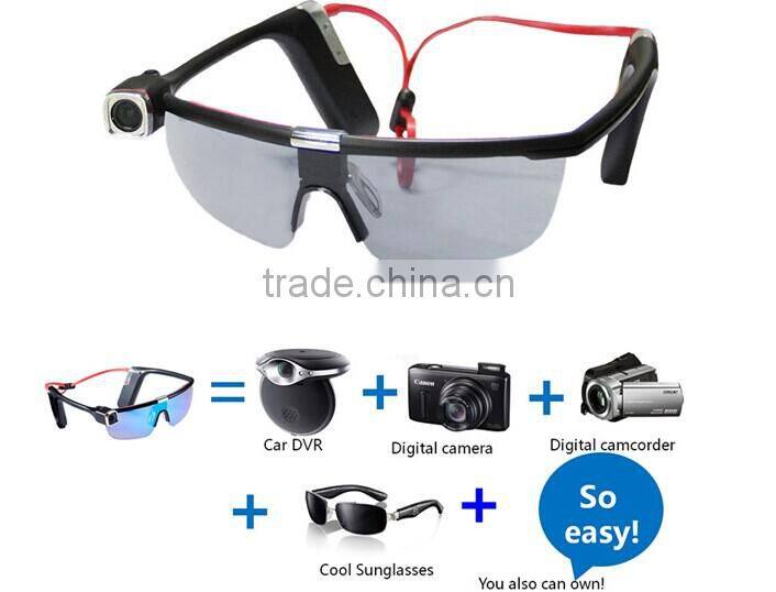 Colored 5MP 1080P Full HD 140degree wide angle wireless sunglasses hidden waterproof surgery camera built-in wifi TF card 32gb