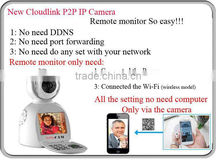 3G wireless video camera H.264 Network video calls/Wifi/P2P/3C smart card/ CMOS Sensor /support iPhone/Android/recording/Alarm