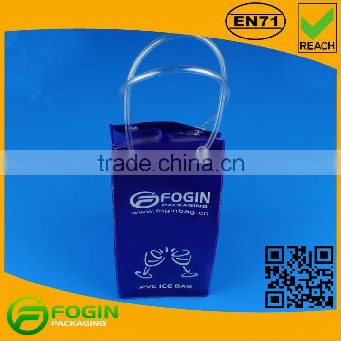 Custom Cheap Plastic Clear 1.5L PVC EVA Wine Cooler Bag