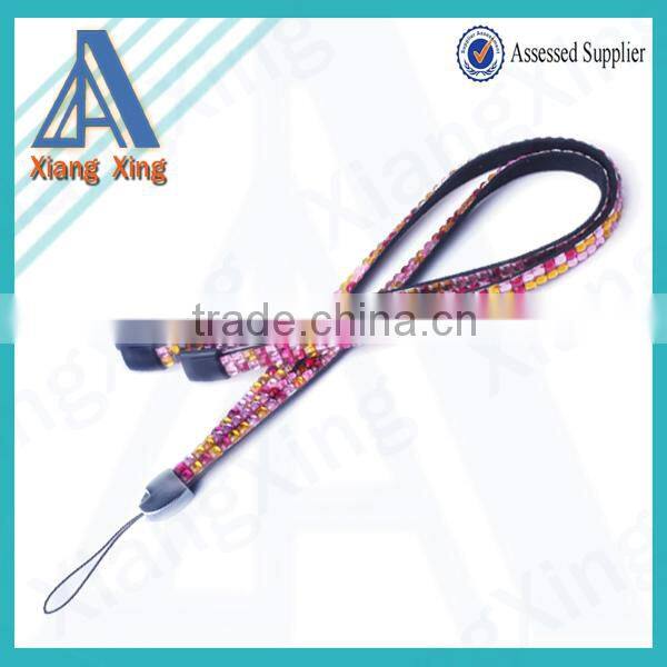 Hot selling crystal yoyo badge reel retractable rhinestone lanyard