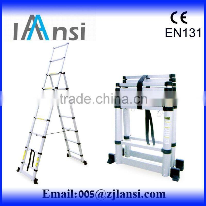 aluminium folding telescopic ladder EN131