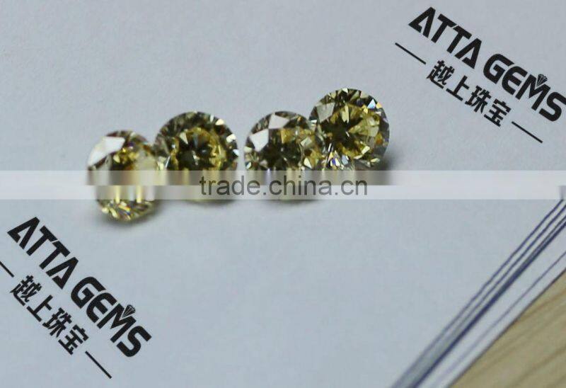 Manufacturer supply Yellow large cubic zirconia loose