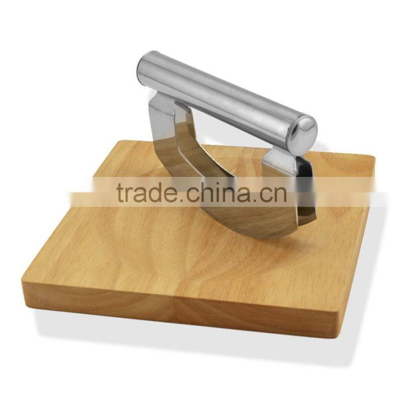 stainless steel doube blade mezzaluna chopper,vegetable chopper