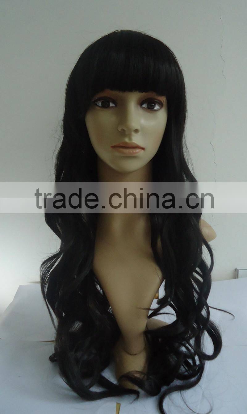 2016 New Fashion Style Long Curly Wig Cheap Syntheti Wigs Heat Resistant free shipping