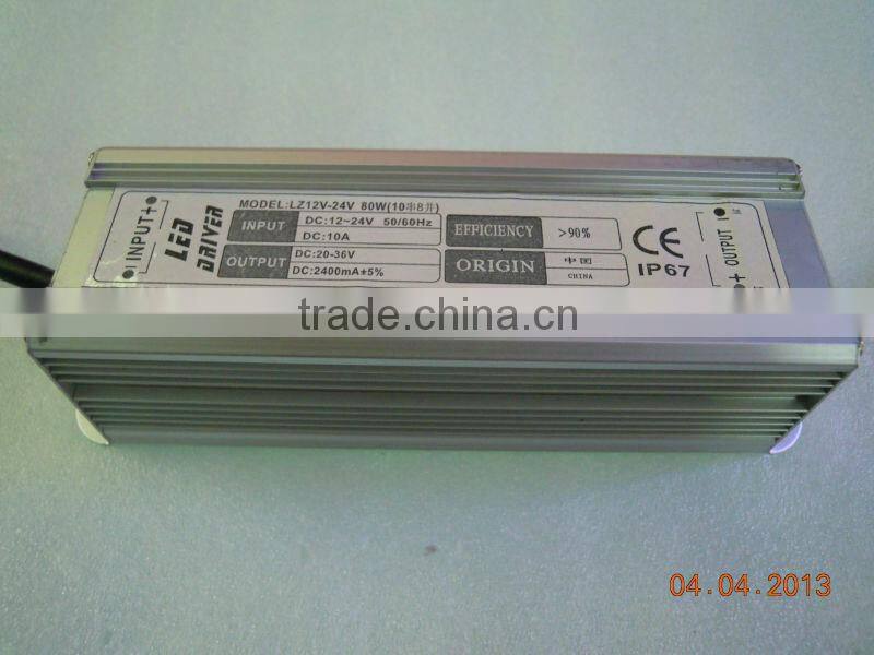 80W 2400mA led driver for high power solar street light constant current dc to dc driver
